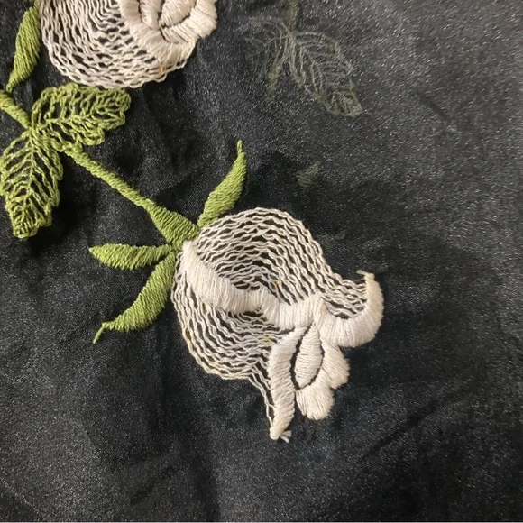 Vintage 70s Lillie Rubin Embroidered Tulle High Rise Formal Maxi Skirt - Picture 14 of 16